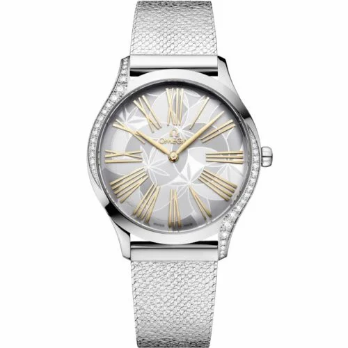 Omega De Ville Trésor 36 Stainless Steel / Silver - Frangipani / Bracelet 428.15.36.60.02.001 (42815366002001)
